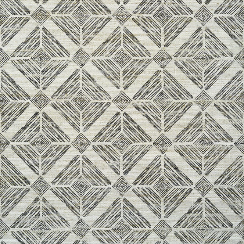 Thibaut Teramo — Black and White Raffia on Non Woven wallpaper in Black and White