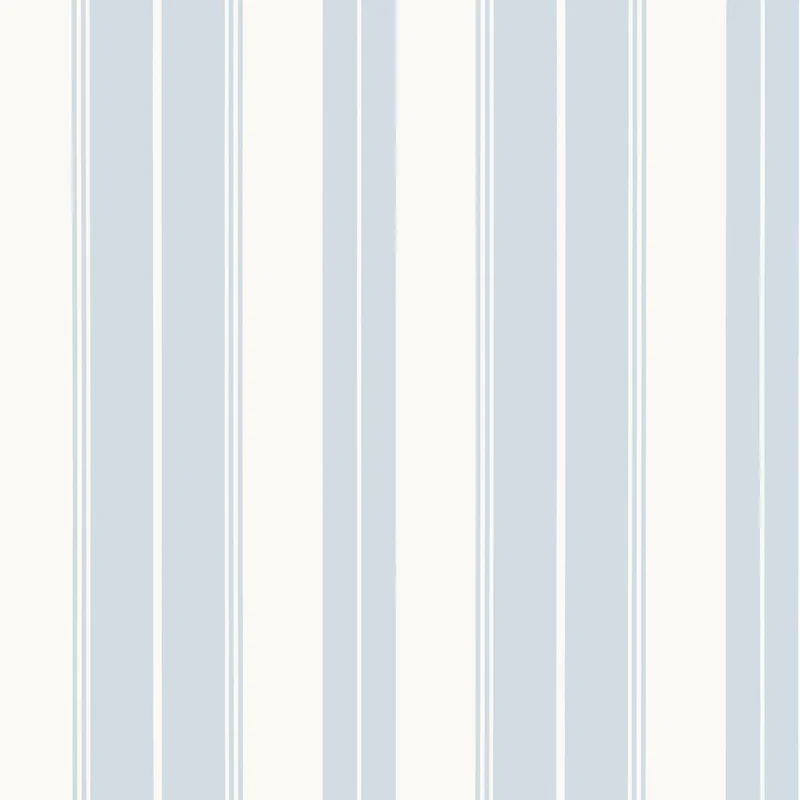 Thibaut Norfolk Stripe — Light Blue Non Woven wallpaper in Light Blue