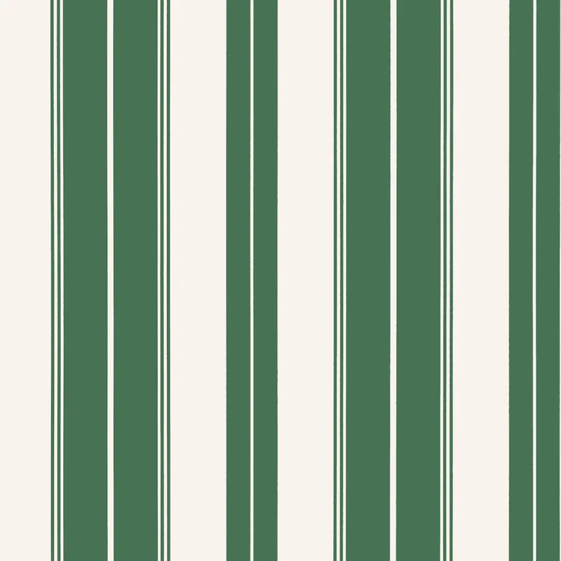 Thibaut Norfolk Stripe — Green Non Woven wallpaper in Green