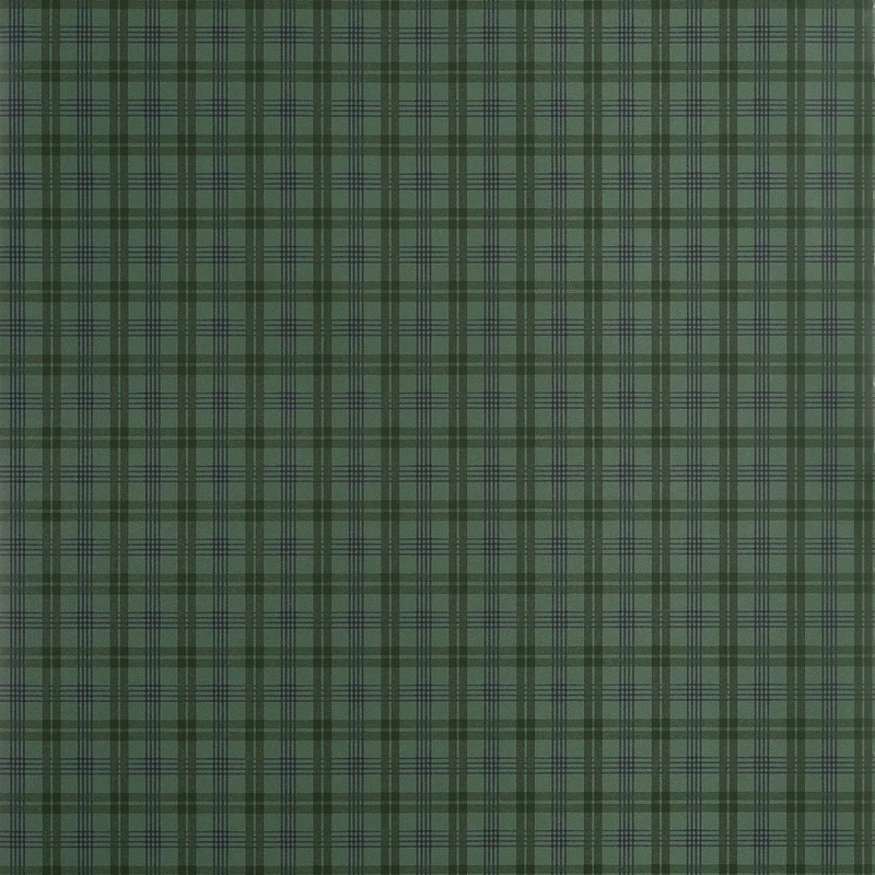 Thibaut Huntley Plaid — Dark Green Non Woven wallpaper in Dark Green