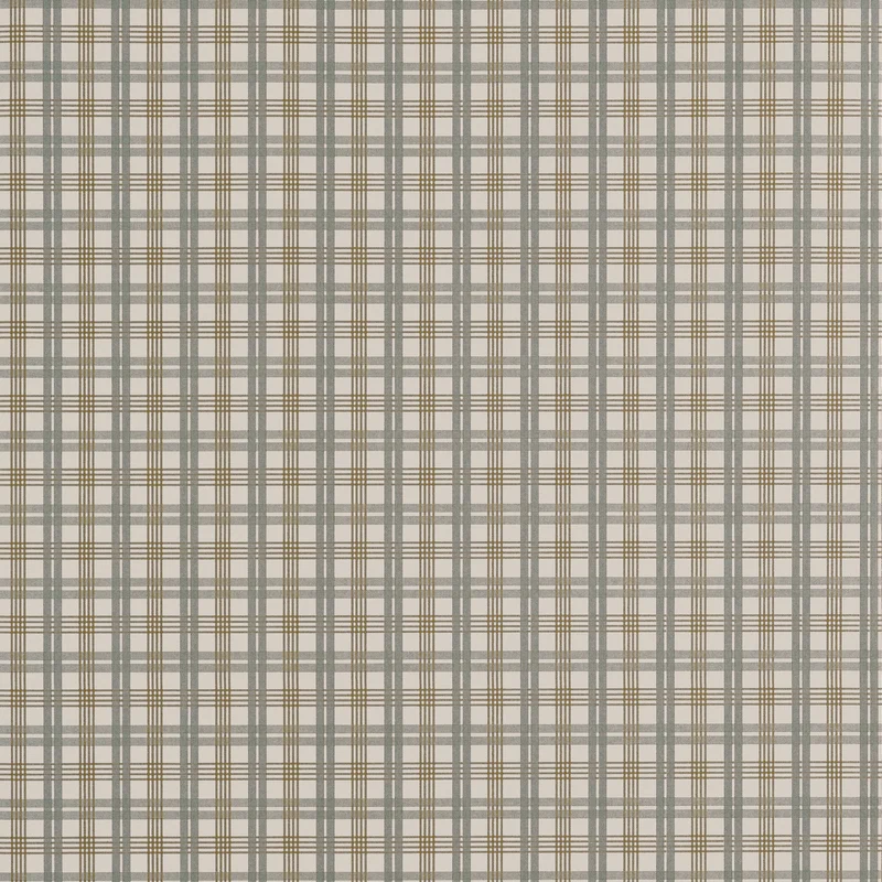 Thibaut Huntley Plaid — Grey and Beige Non Woven wallpaper in Grey and Beige