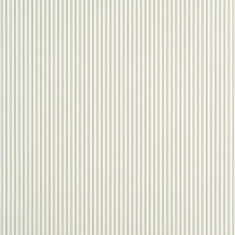 Thibaut Conner Stripe — Green and Beige Non Woven wallpaper in Green and Beige