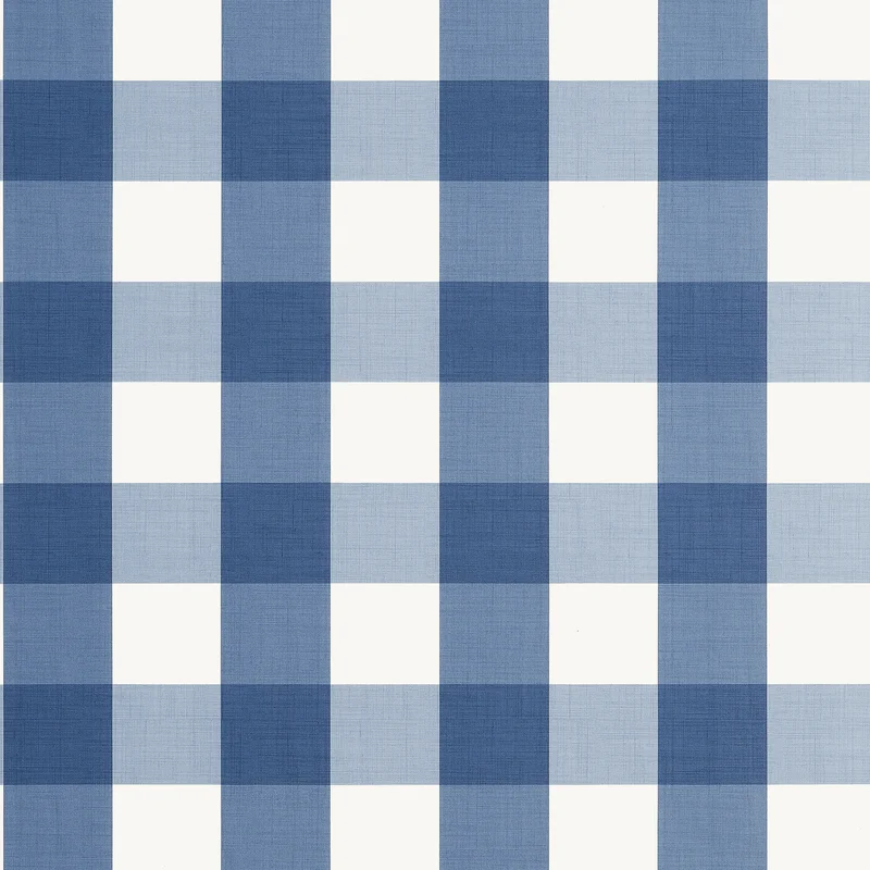 Thibaut Buffalo Check — Navy Embossed Vinyl on Non Woven wallpaper in Navy