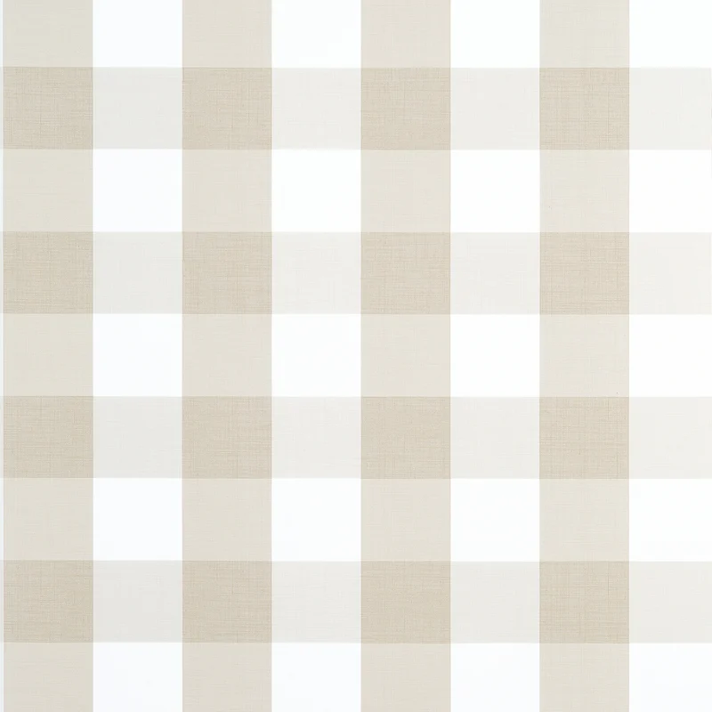 Thibaut Buffalo Check — Beige Embossed Vinyl on Non Woven wallpaper in Beige