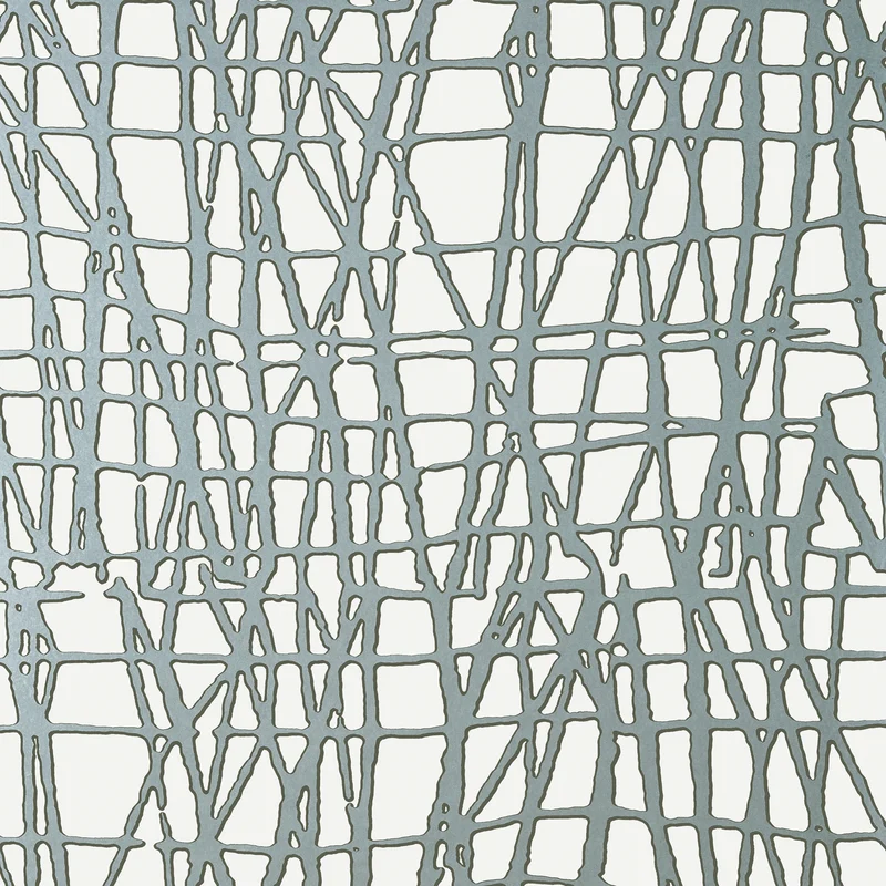 Thibaut Mori — Metallic Silver Non Woven Wallpaper wallpaper in Metallic Silver