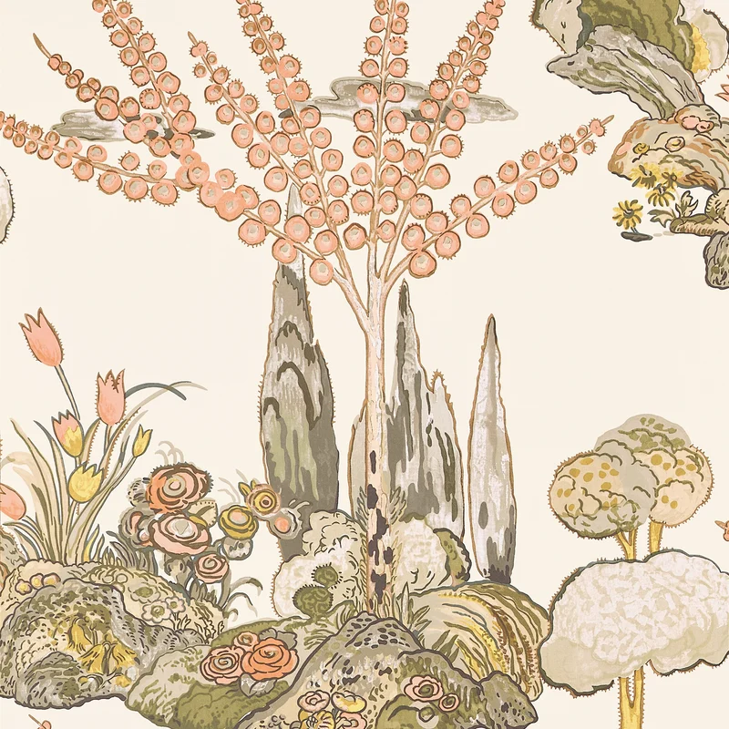 Thibaut Orleans — Apricot and Ginger Non Woven wallpaper in Apricot and Ginger