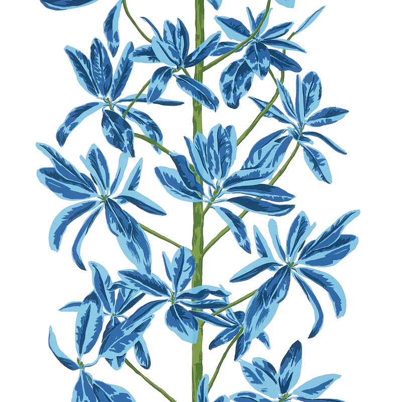 Thibaut Mangrove Tree — Blue and White Wallpaper wallpaper in Blue and White