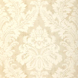 Thibaut Argentina Damask — Pearl Non-Woven Fabric Backed Vinyl wallpaper in Pearl