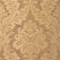 Thibaut Argentina Damask — Metallic Gold Non-Woven Fabric Backed Vinyl wallpaper in Metallic Gold