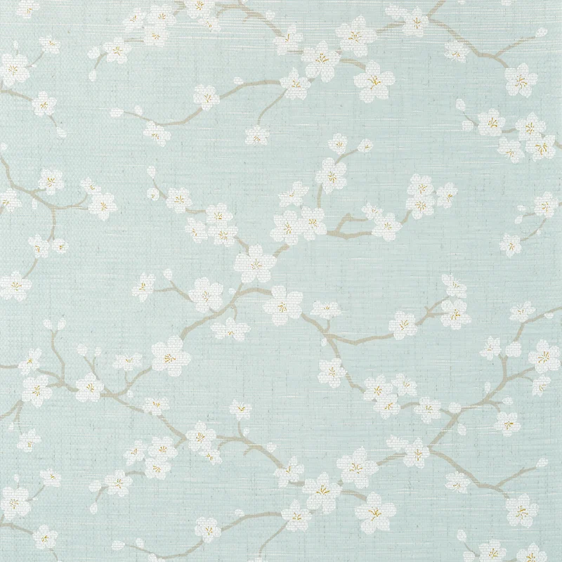 Thibaut Sakura — Aqua Paperweave on Non Woven wallpaper in Aqua
