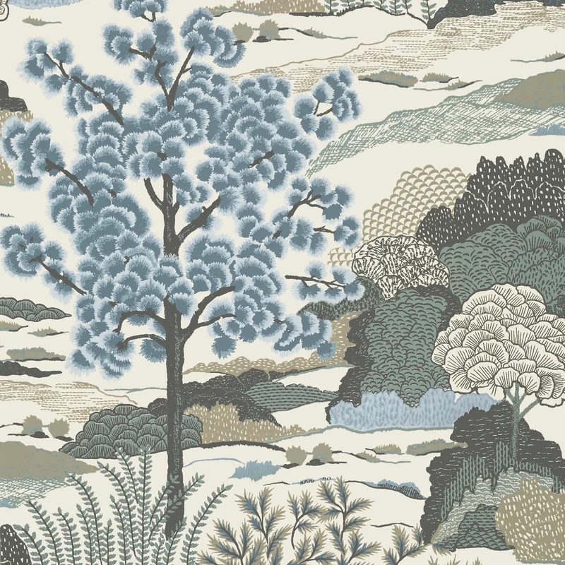 Thibaut Daintree — Aqua wallpaper
