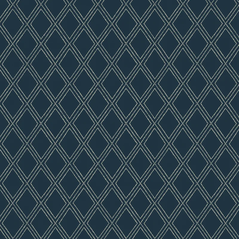 Thibaut Bonaire — Cream on Navy Wallpaper wallpaper in Cream on Navy