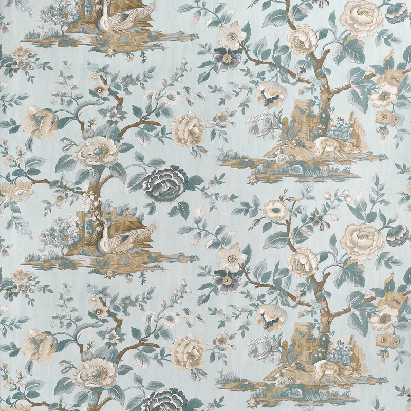 Thibaut Forest Lodge — Spa Blue Non Woven wallpaper in Spa Blue