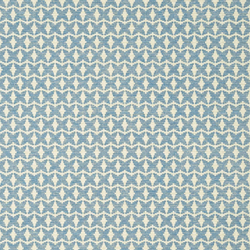 Thibaut Zion Wide Width — Blue and White Embossed Vinyl on Non Woven wallpaper in Blue and White