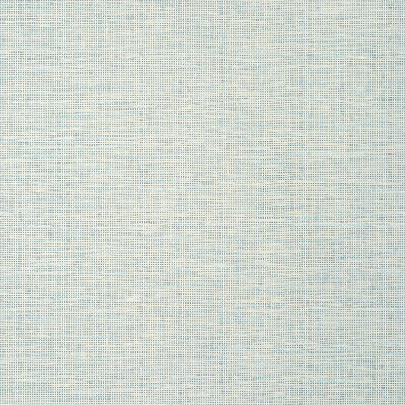 Thibaut Spiro Wide Width — Aqua and Neutral Embossed Vinyl on Non Woven wallpaper in Aqua and Neutral
