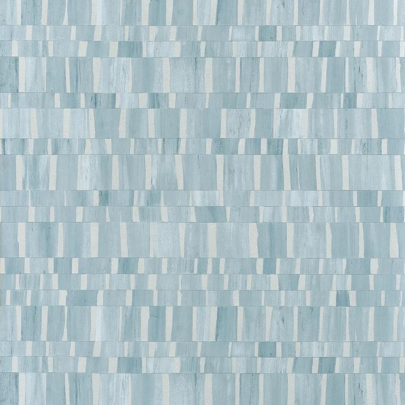 Thibaut Twillingate Wide Width — Spa Blue Embossed Vinyl on Non Woven wallpaper in Spa Blue