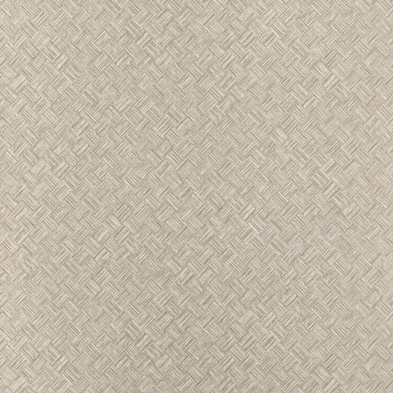 Thibaut Saddle Weave Wide Width — Beige Embossed Vinyl on Non Woven wallpaper in Beige