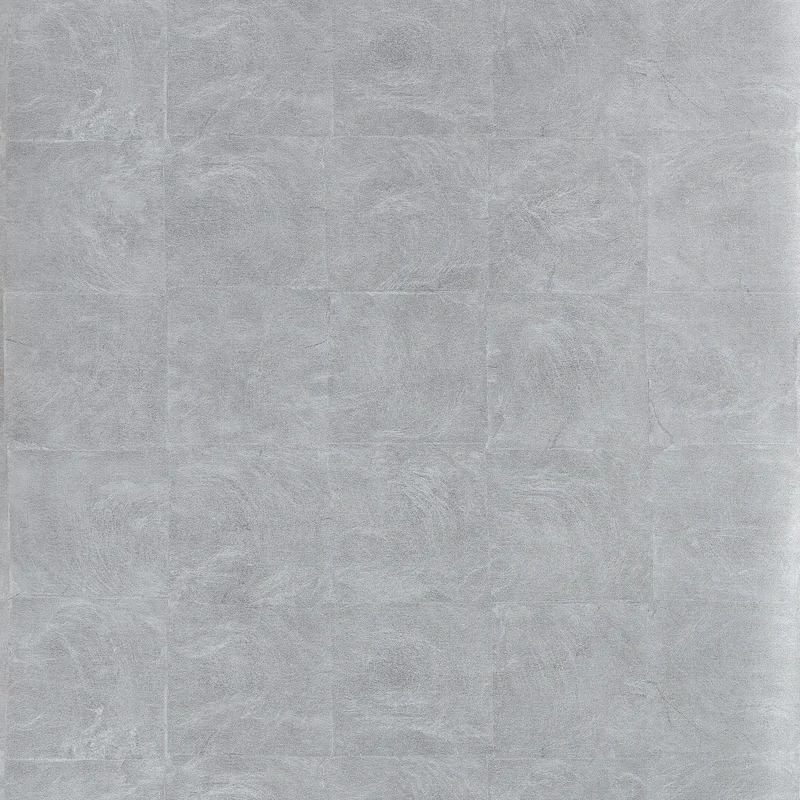Thibaut Katamari Wide Width — Silver Embossed Vinyl on Non Woven wallpaper in Silver