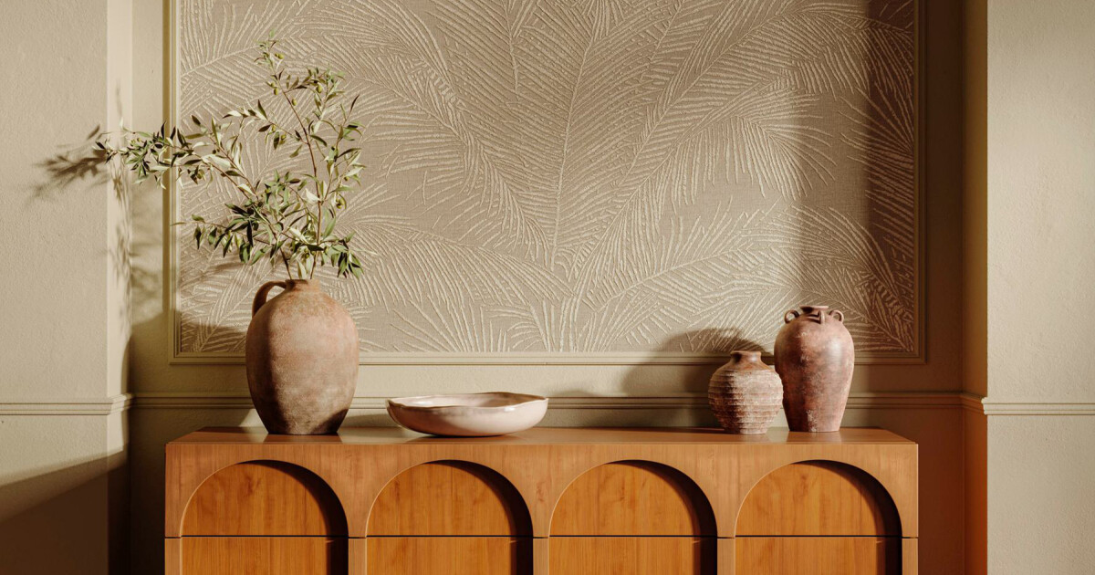 Arte Maui — Greige wallpaper detail