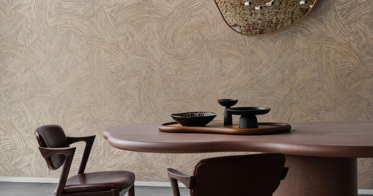Arte Impasto — Shiny Taupe wallpaper detail