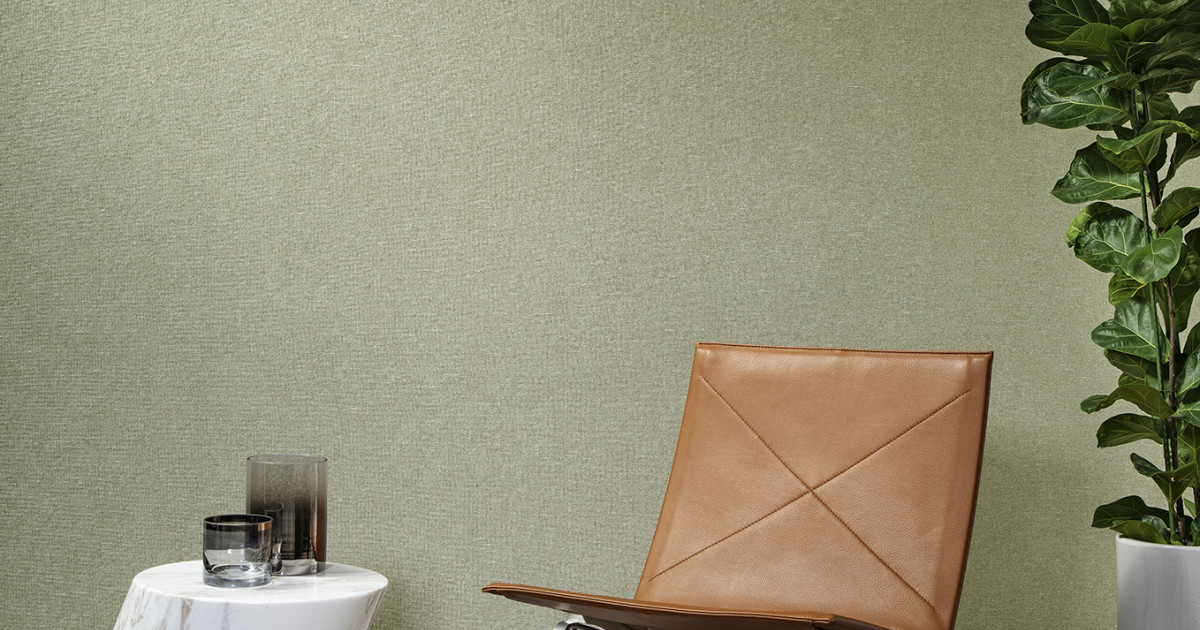 Arte Chanderi — Pistachio wallpaper detail