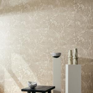 Arte Hortus — Silvery White wallpaper detail