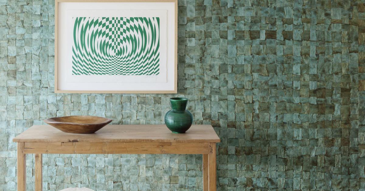 Arte Alba — Turquoise wallpaper detail