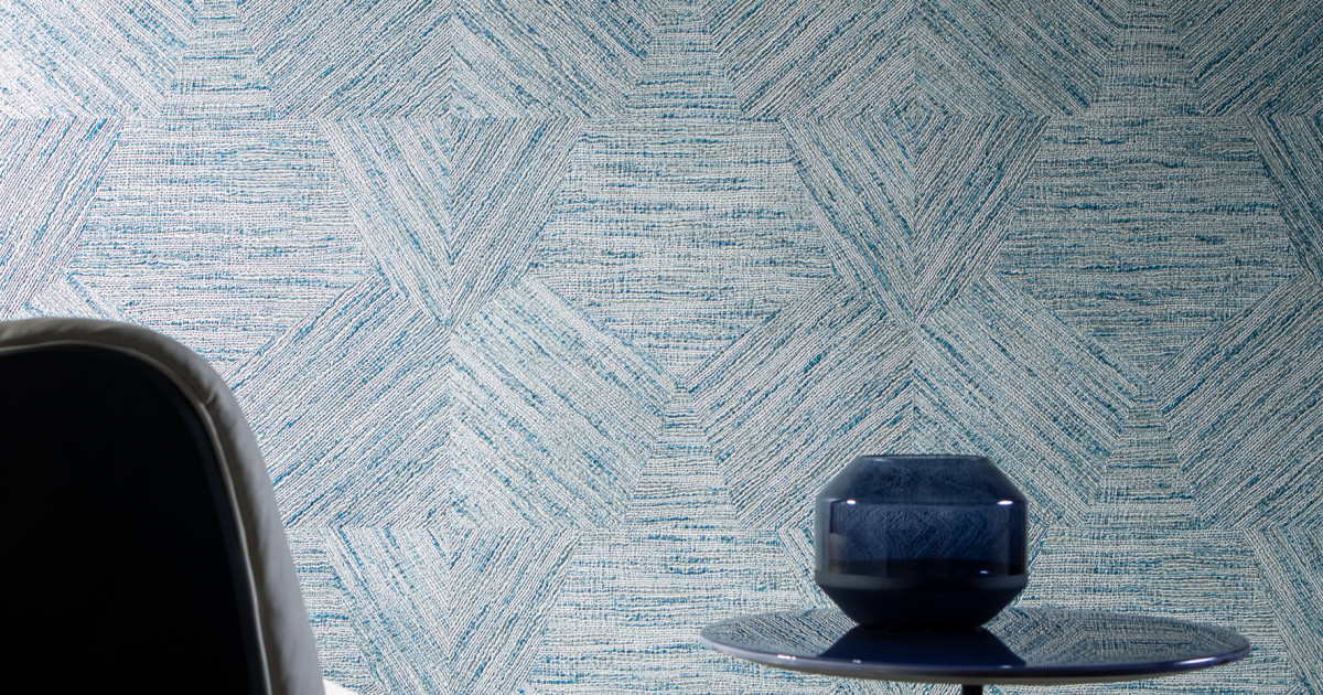 Arte Pentagono — Turquoise wallpaper detail
