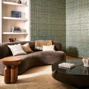Arte Chalk Stone — Moss Green wallpaper detail