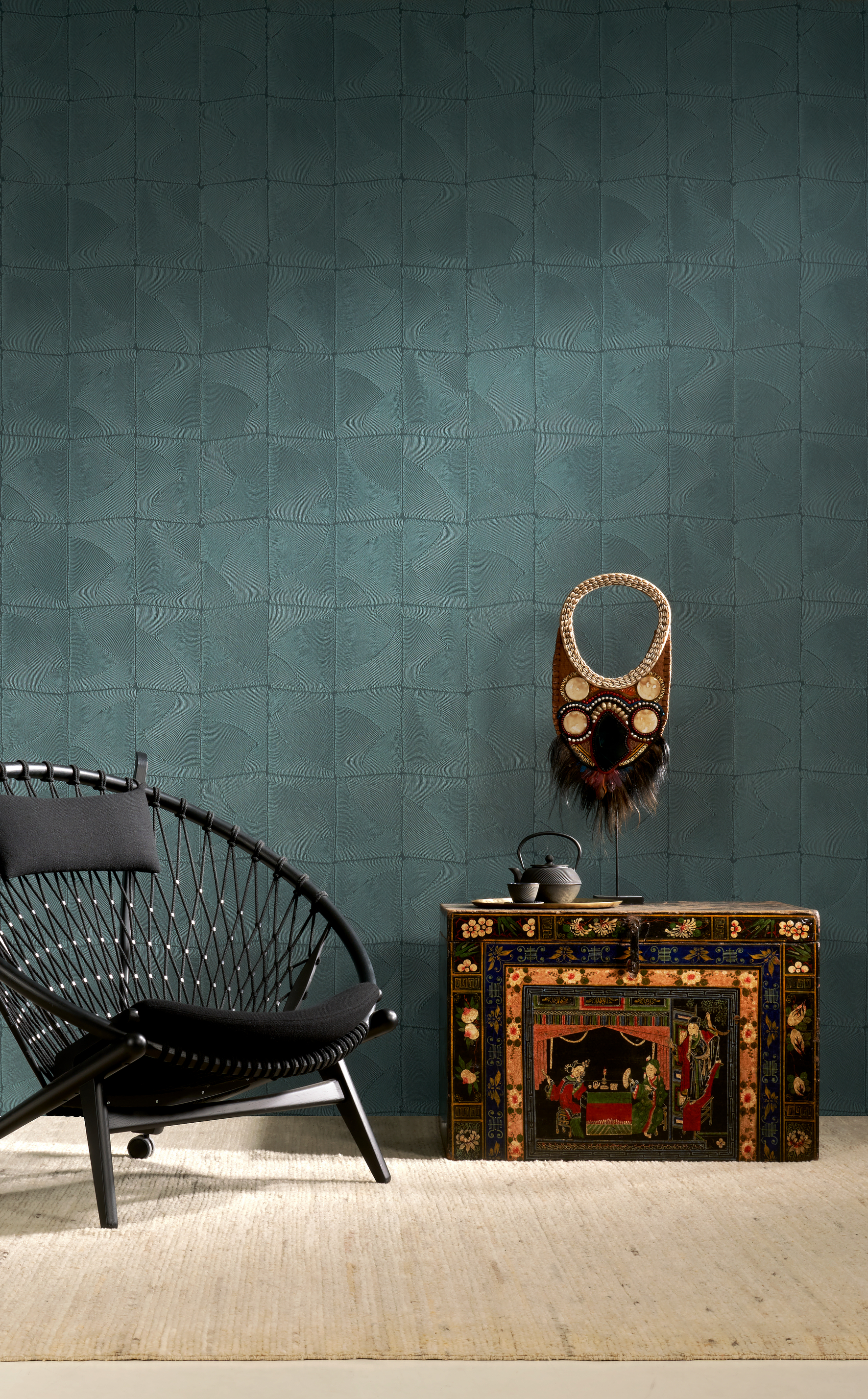 Arte Atlas — Petrol wallpaper detail