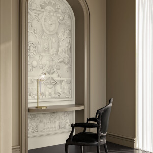 Arte Greenhouse Gathering Arch — Architectural White wallpaper detail