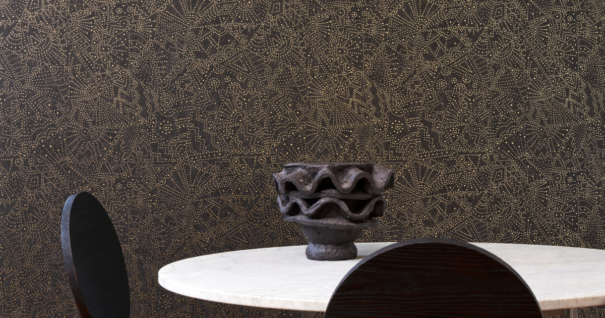Arte Gobi — Starry Black wallpaper detail