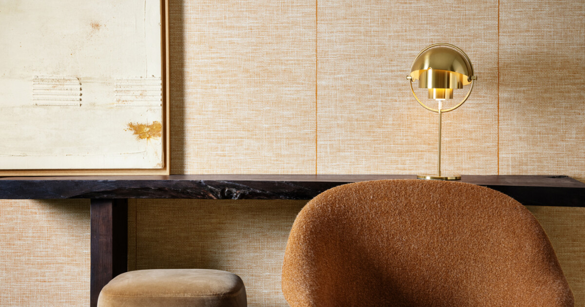 Arte Le Raphia Tissé — Mandarine wallpaper detail