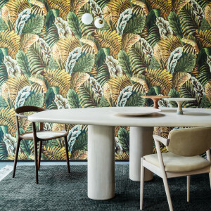 Arte Verdure — Green Gold wallpaper detail