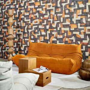 Arte Ecoline — Tangerine wallpaper detail