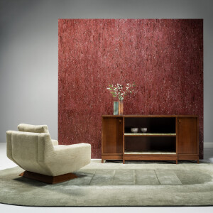 Arte Alentejo Cork — Burgundy wallpaper detail
