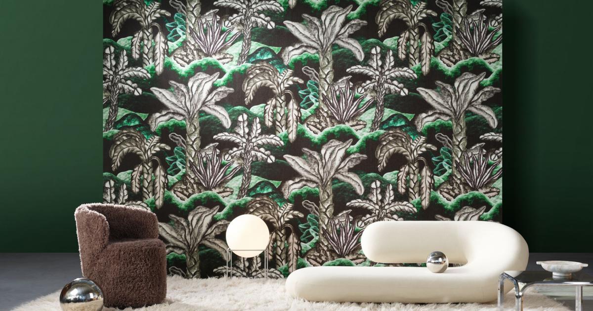 Arte Balata Garden — Chunky Mint wallpaper detail