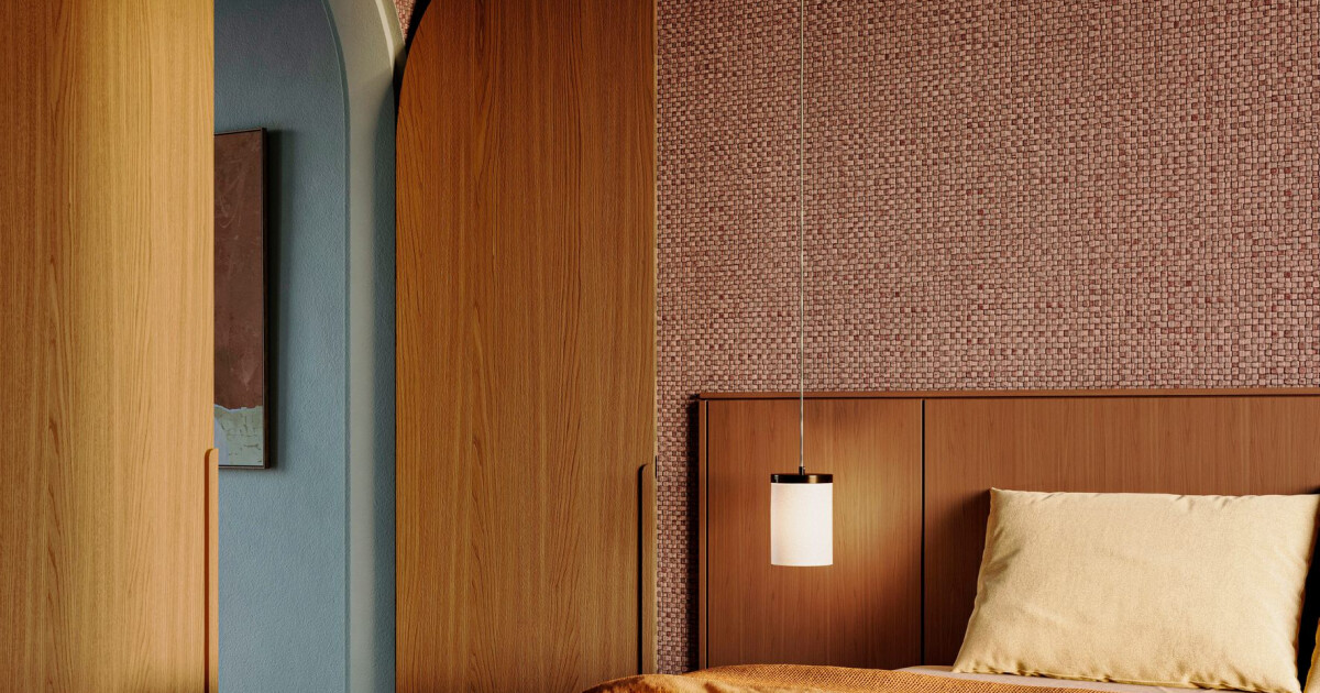 Arte Puna — Burgundy wallpaper detail