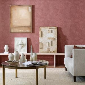 Arte Calcaire Stucco — Burgundy wallpaper detail