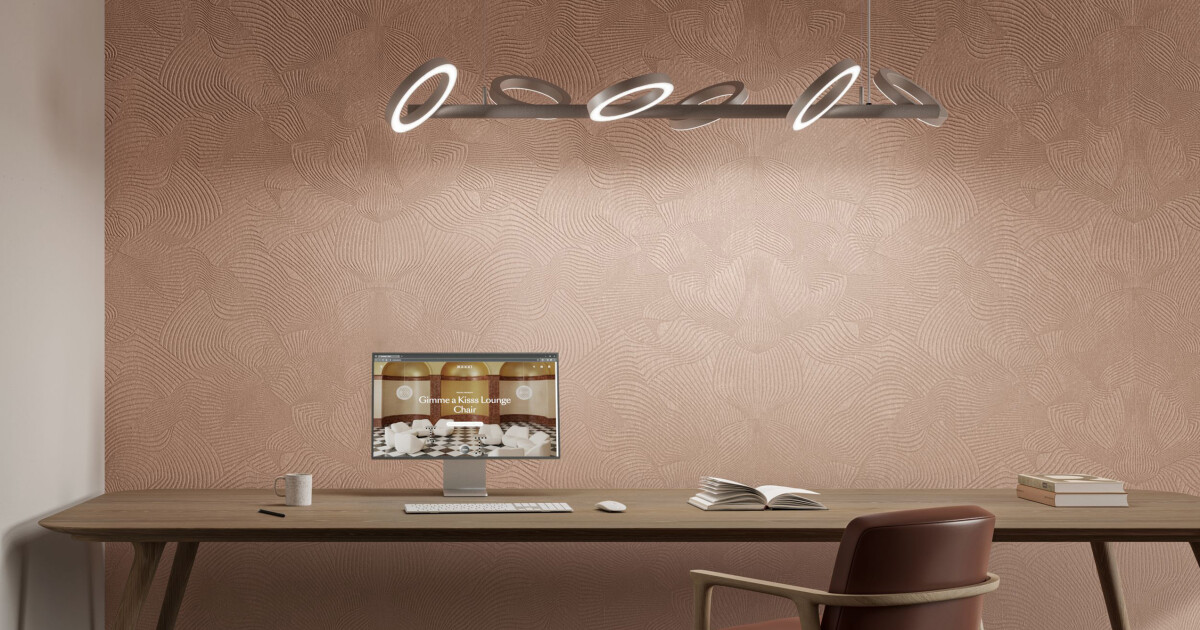 Arte Techno Bee — Dusty Pink wallpaper detail