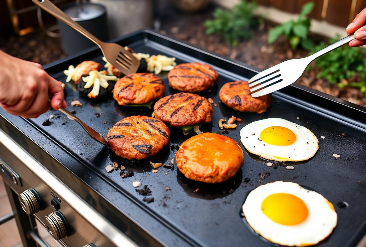 Flat top griddle