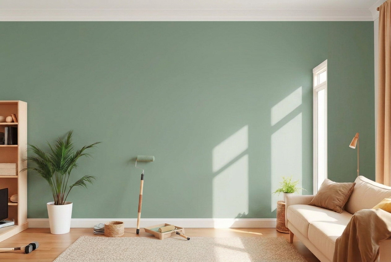 Bedroom painted with Benjamin Moore Regal Select