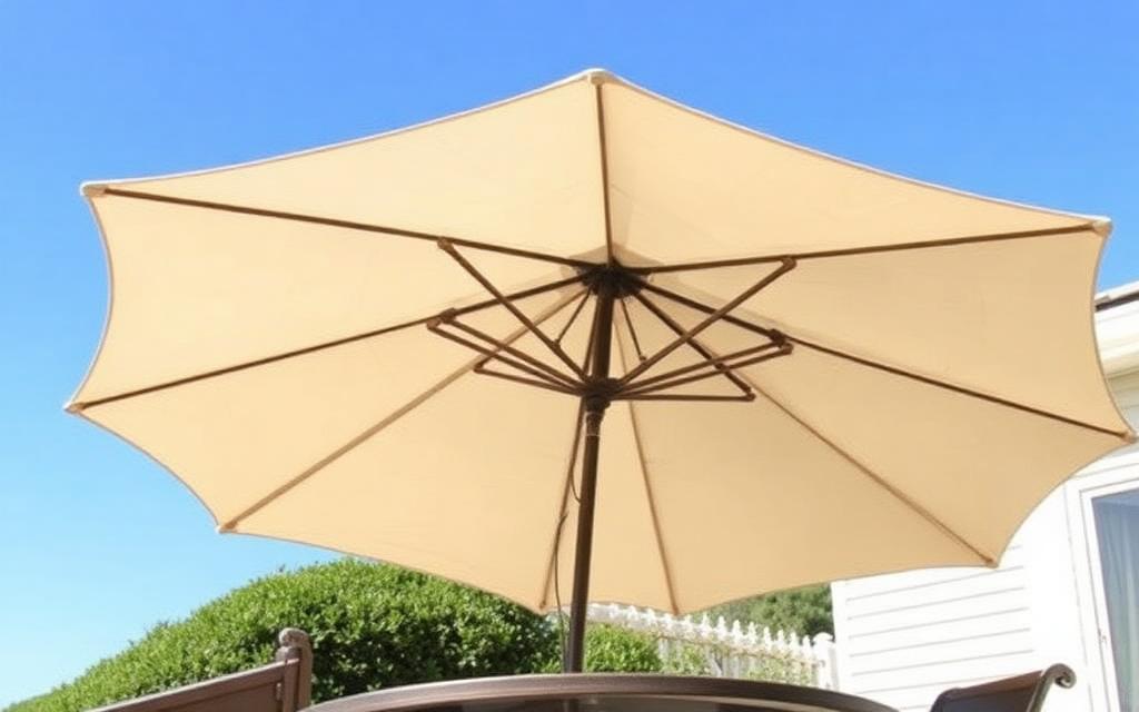 Umbrellas & shade — Market umbrellas, bases, canopies and shade sails at Hessler Ace Hardware in Delray Beach